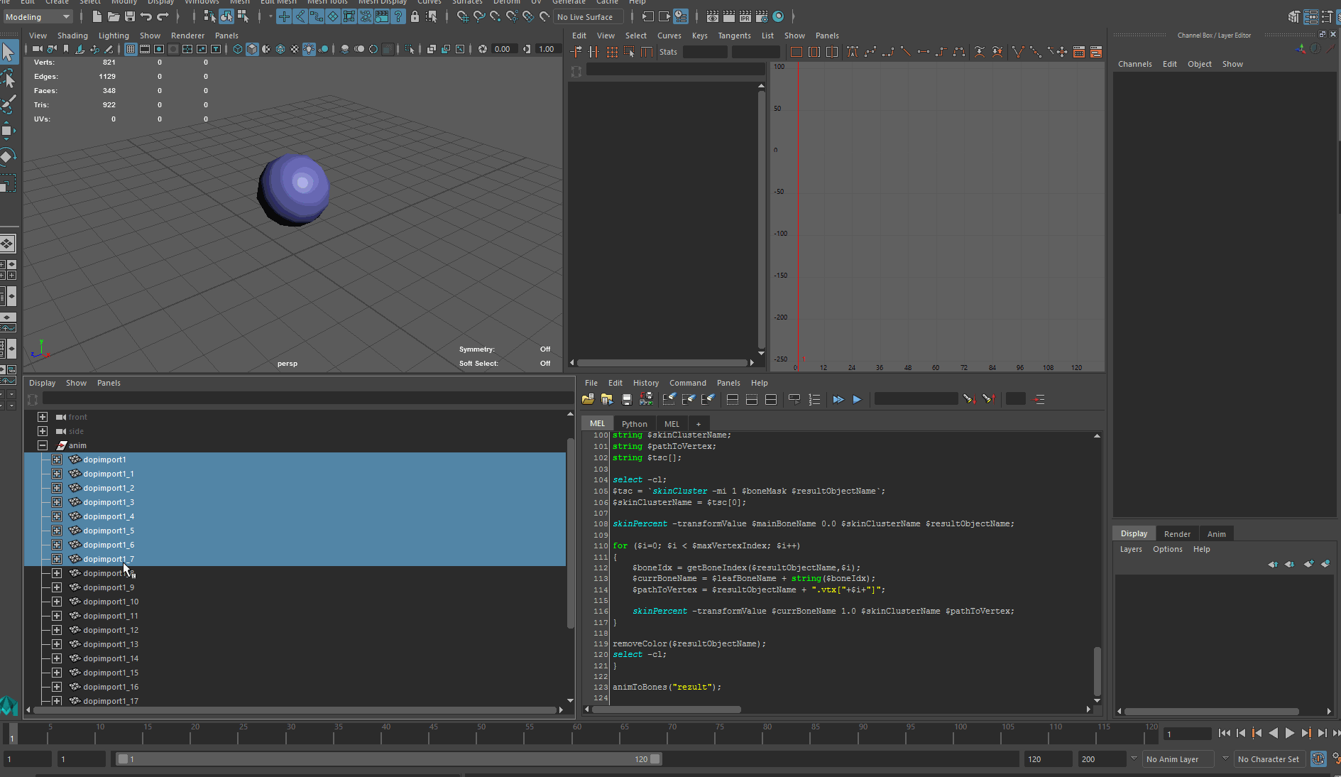 fragment animation to skinned single object